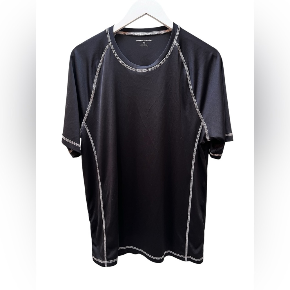 Black Amazon Essentials Shirt Sleeve Swim/Rash guard Shirt Large